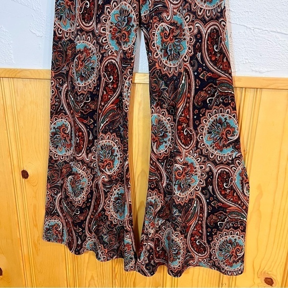 Veronica M Paisley Wide Leg Pants Sz-M - Picture 3 of 8